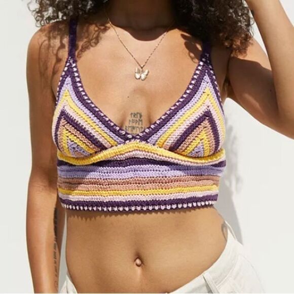 Urban Outfitters Gigi Cami Top Crocheted Size Small - Picture 1 of 8